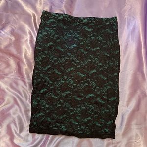 Lacy Forever 21 Midi Skirt